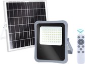 LED Floodlight op Zonne-energie - LED Schijnwerper - Igia Florida - LED Solar Tuinverlichting Wandlamp - Afstandsbediening - Waterdicht IP65 - 200W - Helder/Koud Wit 6500K
