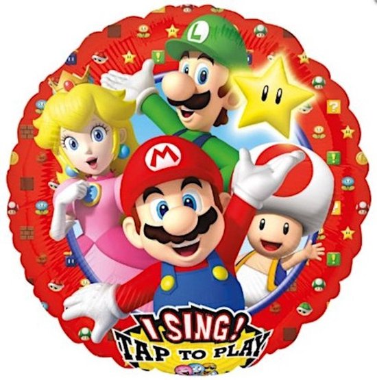 folieballon Super Mario Brothers 71 cm rood