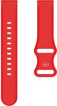 Siliconen bandje - geschikt voor Huawei Watch GT 2 42 mm / GT 3 42 mm / GT 3 Active 42 mm / GT 3 Pro 43 mm / GT 3 Elegant - rood