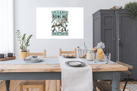 Affiche Bowling - Sport- Vintage - 120x80 cm