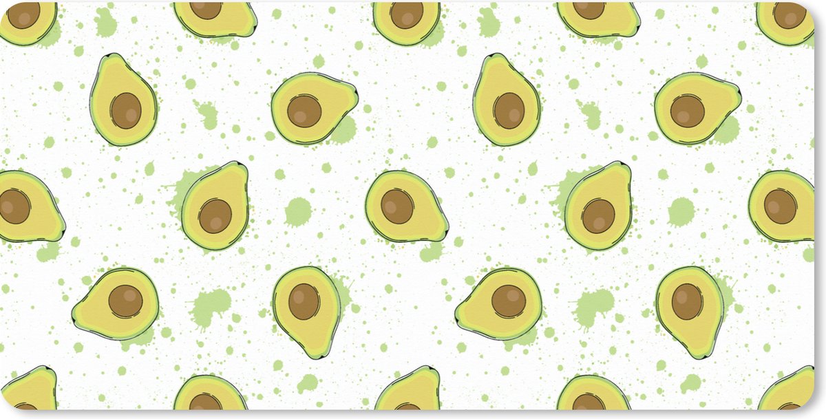 Muismat XXL 120x60 cm - Bureau onderlegger - Bureau mat Avocado - Patronen - Groen - Bureaumat - Gaming mousepad xl - Bureaulegger groot - Computer deskmat