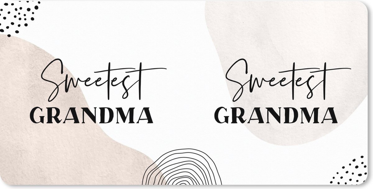 Muismat XXL 90x45 cm - Bureau onderlegger - Bureau mat Quotes - Oma - Liefde - Grandma - Bureaumat - Gaming mousepad xl - Bureaulegger groot - Computer deskmat