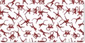 Muismat XXL - Bureau onderlegger - Bureau mat - Patronen - Jungle - Aap - Dier - 90x45 cm - XXL muismat