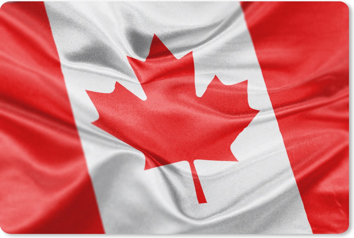 Muismat XXL 120x80 cm - Bureau onderlegger - Bureau mat Hoge resolutie van de vlag van Canada - Bureaumat - Gaming mousepad xl - Bureaulegger groot - Computer deskmat