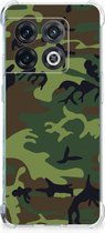 Smartphone hoesje OnePlus 10 Pro Anti-shock Hoesje met foto met transparante rand Camouflage