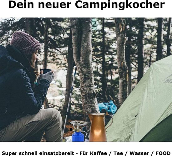 TronicXL Gaskooktoestel - campingkooktoestel 1 lichtpunt - 8 gasfles butaan-set van TronicXL — afbeelding 3