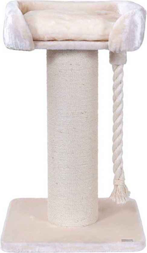 Songmics 134 Cm Hoge Katten Kitten Krabpaal Klimpaal Met Groot Platform Kattenhuis Met Paardestaart En Decoratieve Ballen Afm