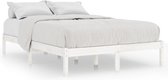 vidaXL Cadre de lit Bois de pin massif Blanc 160x200 cm