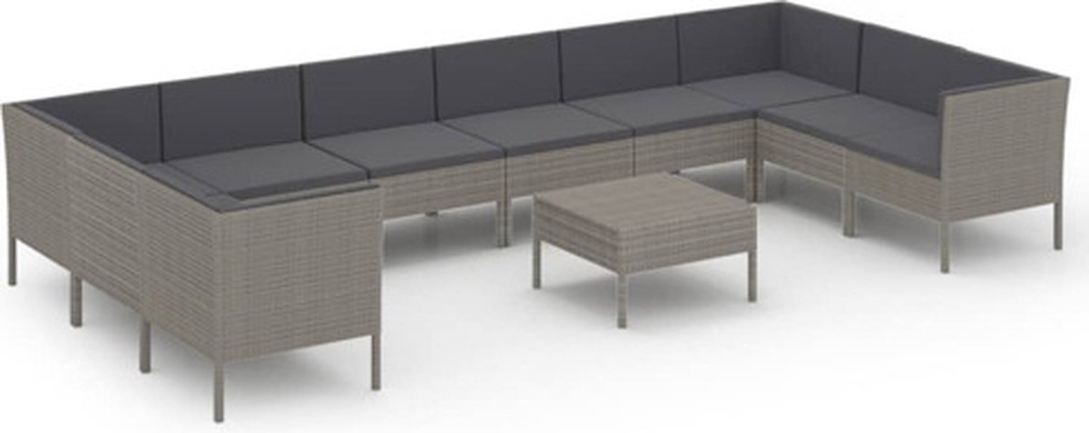 Vidaxl Loungeset Grijs Lounge Set