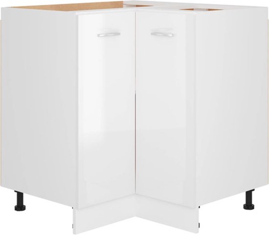 Hoekonderkast 75,5×75,5×80,5 cm (wit)