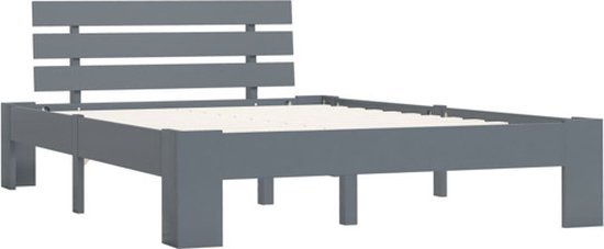 The Living Store Cadre de lit Bois de pin Massief - 213 x 145 x 66 cm - Convient pour matelas 140 x 200 cm