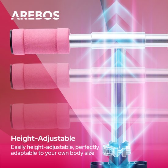 AREBOS Stepjes - Kinderstep - Voor Jongens en Meisjes vanaf 8 Jaar - tot 100kg - Roze