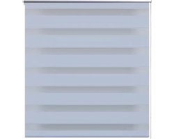 vidaXL - Zebra - rolgordijn - 120,9 - x - 230 - cm - stofbreedte - 116,7 - cm - wit