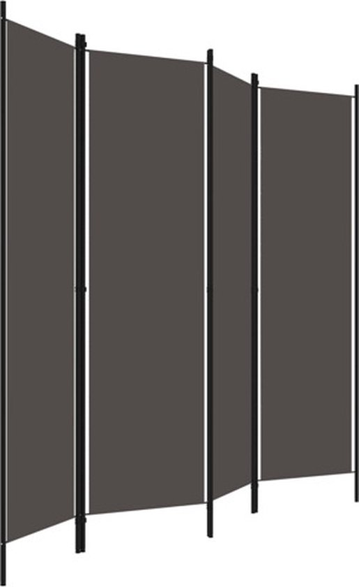 vidaXL Kamerscherm 4-panelen inklapbaar 160 cm bamboe en canvas