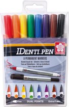 Sakura merkstift IDenti-Pen, etui van 8 stuks in geassorteerde kleuren 6 stuks