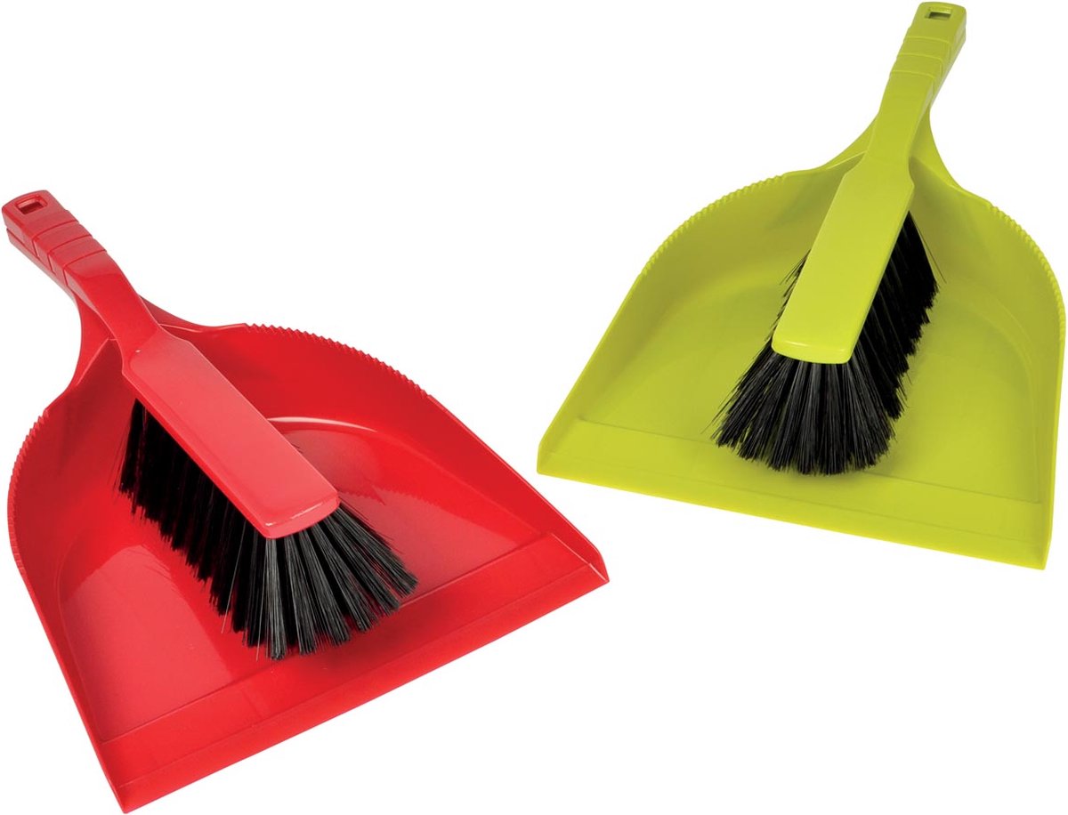 Goedkoopste Stofblik met handveger uit PVC geassorteerde kleuren