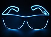 Feest bril met blauwe LED verlichting - Verkleedaccessoires/carnavalaccessoires - Festival musthave - Retro bril met licht