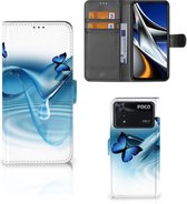 GSM Hoesje Xiaomi Poco X4 Pro 5G Telefoonhoesje Portemonnee Vlinders