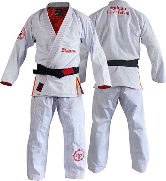 Fluory BJJ GI Kimono BJJF17 Pearl Wave Wit A3