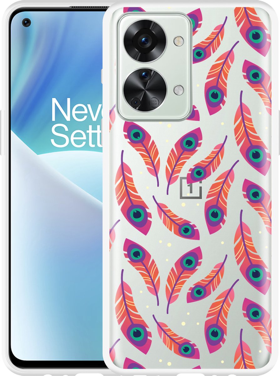 OnePlus Nord 2T Hoesje Feather Art - Designed by Cazy