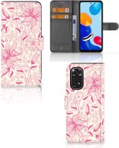 Telefoon Hoesje Xiaomi Redmi Note 11/11S Magnet Case Pink Flowers