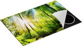Chefcare Inductie Beschermer Weg Omringd met Bomen in het Bos - 81x52 cm - Afdekplaat Inductie - Kookplaat Beschermer - Inductie Mat