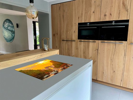 Chefcare Inductie Beschermer Arc de Triomphe bij de Autoweg - 71x52 cm - Afdekplaat Inductie - Kookplaat Beschermer - Inductie Mat