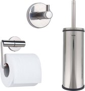 Tiger Boston Toilet Accessoires Set 3st. Incl. WC/Toilet Borstel, Rolhouder & Handdoekhaak - RVS