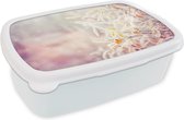 Broodtrommel Wit - Lunchbox - Brooddoos - Winter - Takken - Sneeuw - Natuur - 18x12x6 cm - Volwassenen