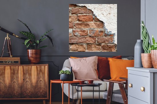 Stickers muraux - Film autocollant - Brique - Plâtre - Mur - 80x80 cm - Film adhésif - Stickers muraux chambre enfant - Papier peint autocollant - Papier peint autocollant - Film autocollant