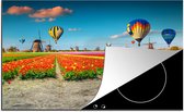 Inductie beschermer - Inductie Mat - Luchtballon - Oranje - Tulpen - 80x52 cm - inductiebeschermer tweedehands  Nederland