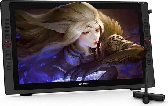 Foto: Xppen artist 24 pro teken scherm tekentablet 23 8 inch volledig gelamineerd scherm 8192 niveaus stylus usb c poort 20 snelkoppelingen 2 zwenkwielen