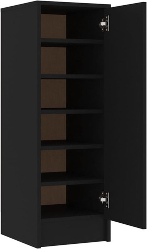vidaXL-Schoenenkast-32x35x92-cm-bewerkt-hout-zwart