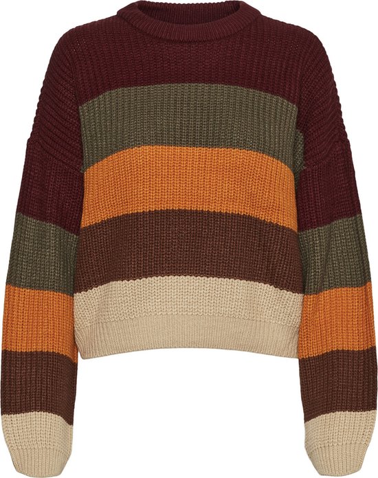 Noisy May Maglione Donna A Girocollo In Maglia Morbida - Vestibilità Comoda Con Maniche Lunghe E Polsini A Coste