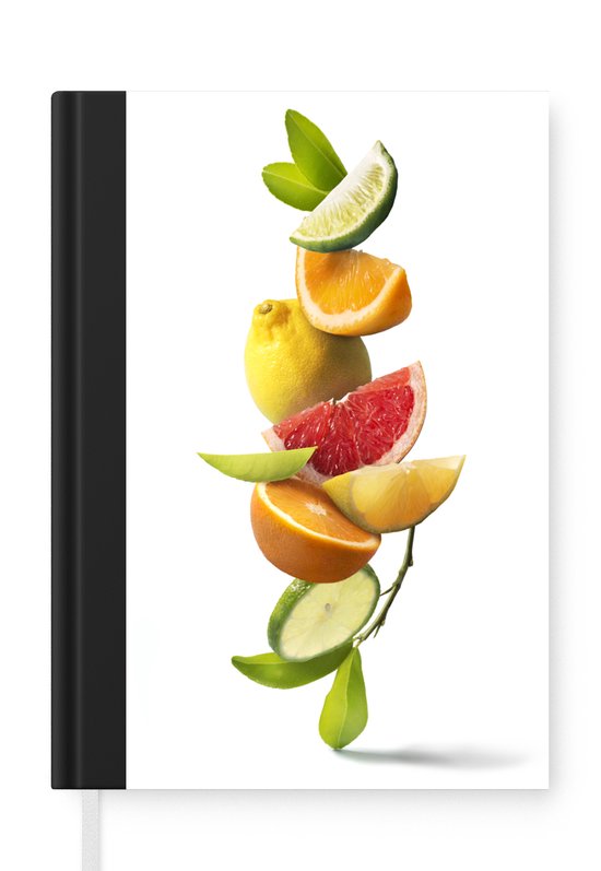 Carnet - Carnet d'écriture - Fruit - Agrumes - Wit - Carnet - Format A5 - Bloc-notes