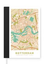 Carnet de notes - Cahier d'écriture - Plan de la ville - Rotterdam - Vintage - Carnet de notes - Format A5 - Bloc-notes - Carte - Cadeaux Sinterklaas - Distribution de cadeaux pour enfants - Cadeaux chaussures - Petits cadeaux