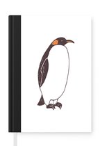 Notitieboek - Schrijfboek - Pinguïn - Kinderen - Wit - Kids - Jongens - Meisjes - Notitieboekje klein - A5 formaat - Schrijfblok