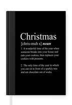 Notitieboek - Schrijfboek - Kerstmis - Woordenboek - Spreuken - Quotes - Christmas definitie - Notitieboekje klein - A5 formaat - Schrijfblok - Kerst - Cadeau - Kerstcadeau voor mannen, vrouwen en kinderen