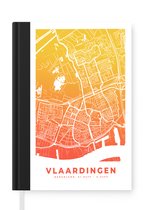 Notitieboek - Schrijfboek - Stadskaart - Vlaardingen - Oranje - Nederland - Notitieboekje klein - A5 formaat - Schrijfblok - Plattegrond