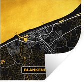 Stickers Stickers muraux - Plan de la ville - Or - Blankenberge - Carte - Carte - 80x80 cm - Feuille adhésive