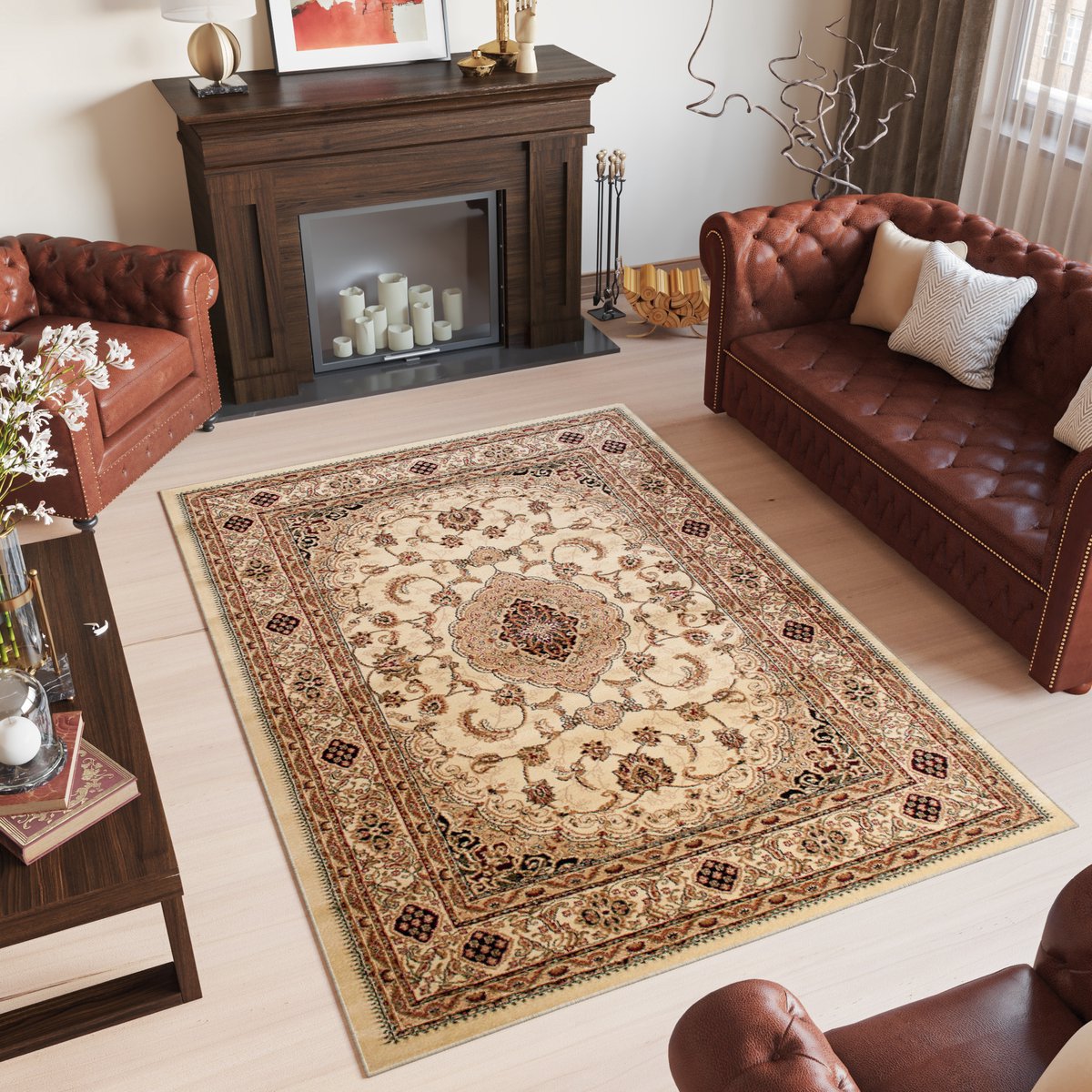 Tapiso Yesemek Vloerkleed Gebloemd Perzisch Tapijt Maat- 200x300