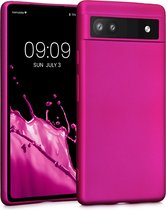 kwmobile telefoonhoesje geschikt voor Google Pixel 6a - Hoesje voor smartphone - Back cover in metallic roze