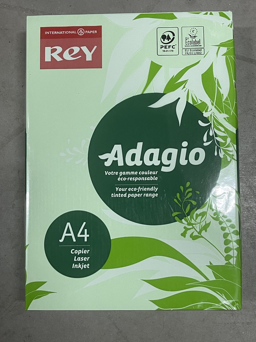 Rey Adagio A4 80 g/m² Apple Green 500 sheets