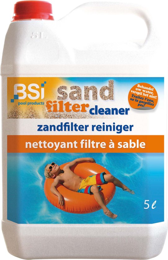 BSI - Sand Filter Cleaner - Zwembad - Spa - Reiniger voor zandfilters en filters uit diatomeeënaarde - Verwijdert vet, kalkafzettingen, haren en ander vuil uit de filter - 5 l