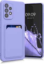 kwmobile telefoonhoesje geschikt voor Samsung Galaxy A52 / A52 5G / A52s 5G - Hoesje met pasjeshouder - TPU case in lavendel