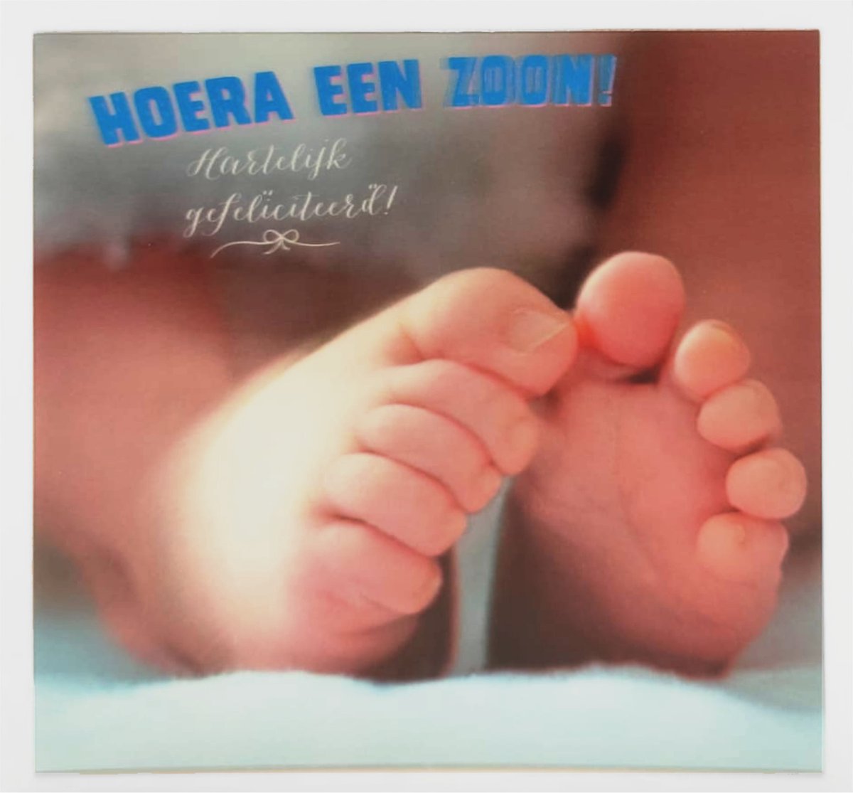 Depesche - 3D wenskaart geboorte met de tekst !Hoera, een zoon" - 045