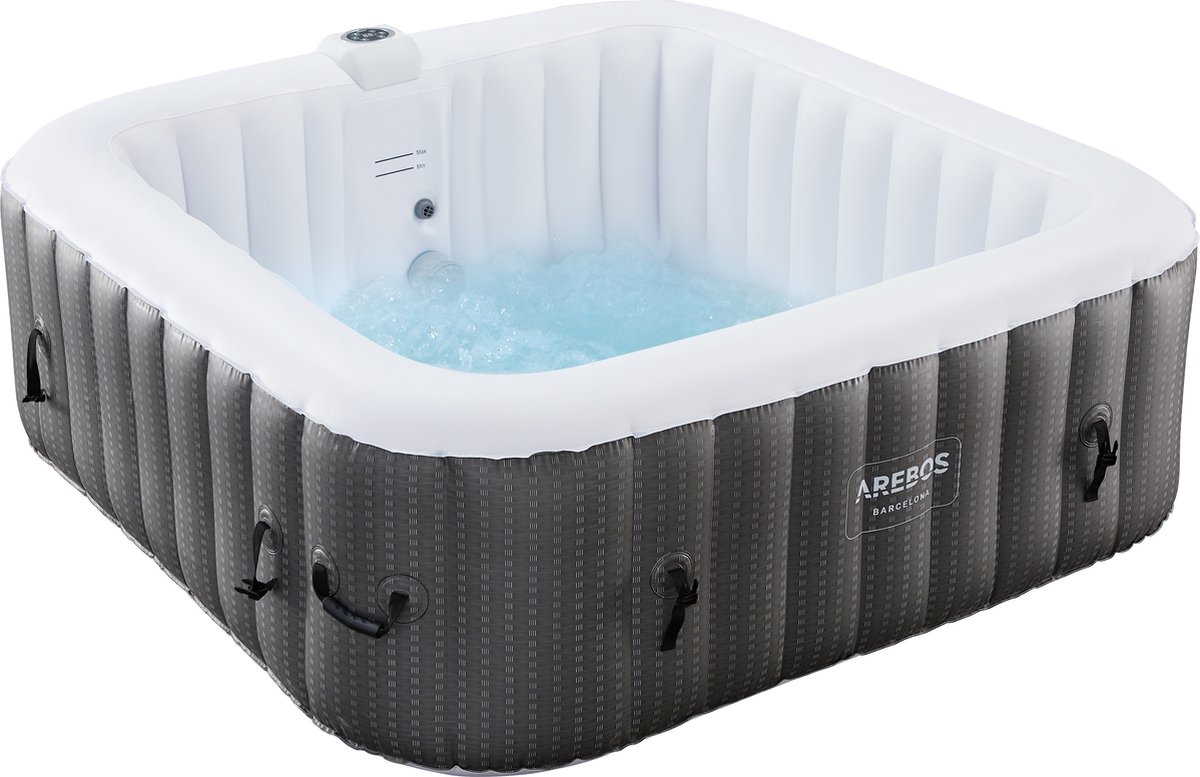 AREBOS Jacuzzi Opblaasbaar Bubbelbad Voor 6 personen Hottub met