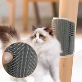 Dierenborstel - Kattenborstel - Hoekborstel- Zelfkammer - Kattenkam - Kattenspeeltje - Groomer-  Massage - Kam met catnip - Kat Scratcher - Katten Accessoires - 15 cm
