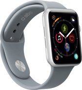 SBS Soft Touch Siliconen Watch bandje geschikt voor Apple Watch Bandje Druksluiting - 49/45/44/42 mm M/L - Grijs