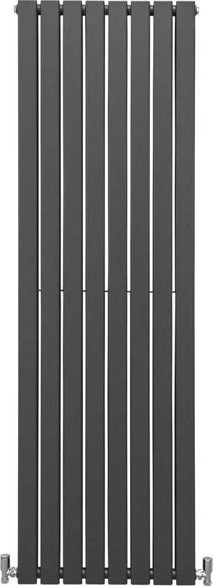 Design Radiator Sierradiator Verwarming - Antraciet - 1800 mm x 560 mm - Inclusief Schoonmaakborstel + Bevestigingsset - Plat Horizontaal